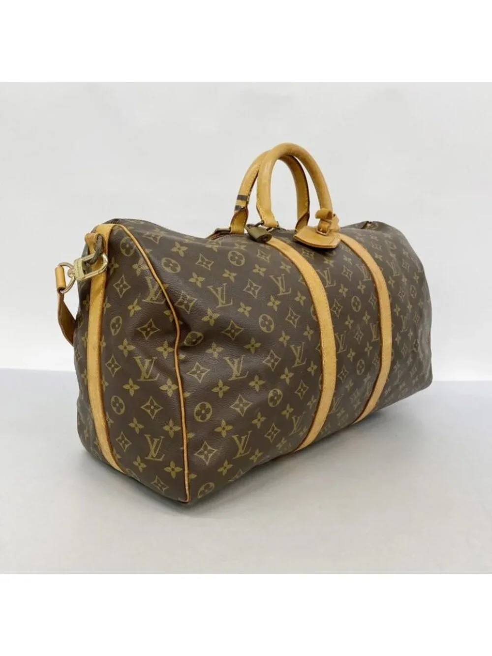 Louis Vuitton Boston Bag Monogram Keepall Bandouliere 50 Brown - Picture 2 of 10